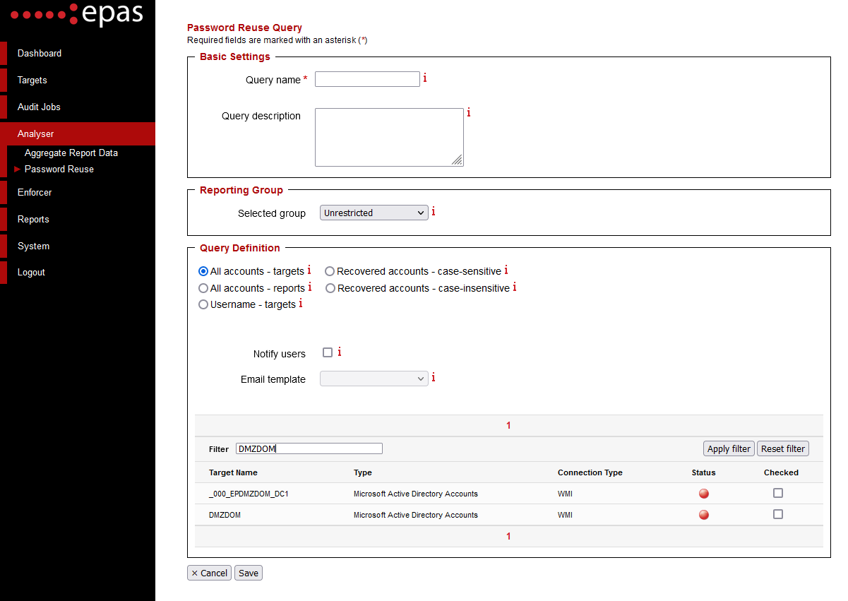 Password Reuse Query