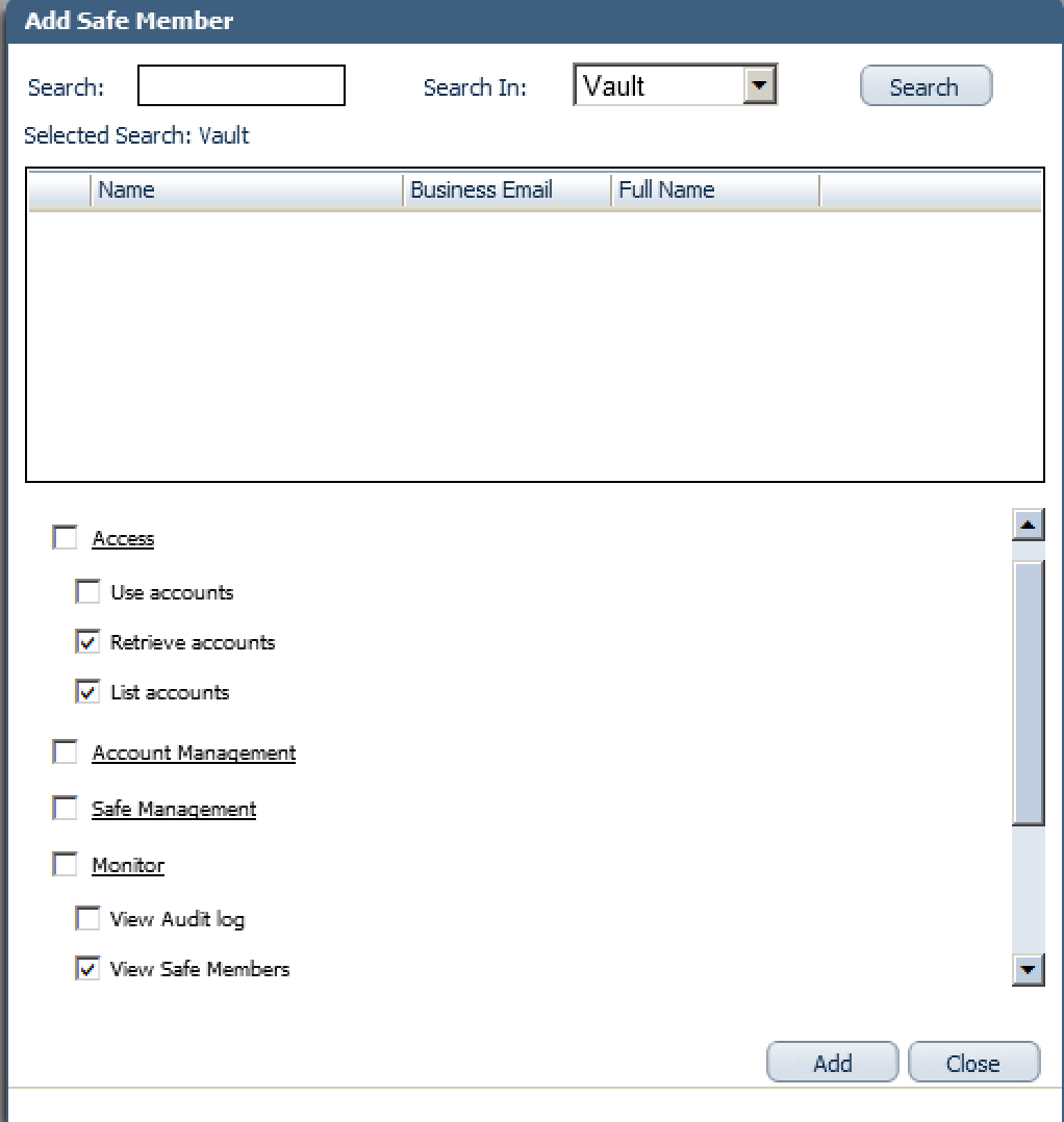 CyberArk: Add Safe Member