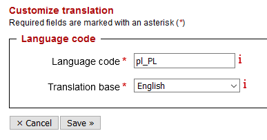 Customize new language